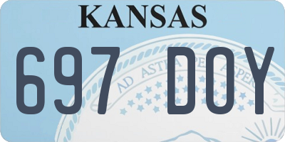 KS license plate 697DOY