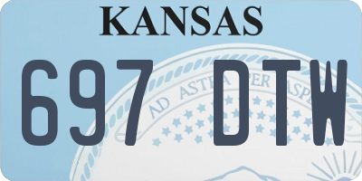 KS license plate 697DTW