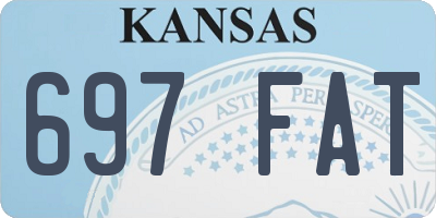 KS license plate 697FAT