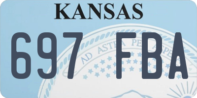 KS license plate 697FBA