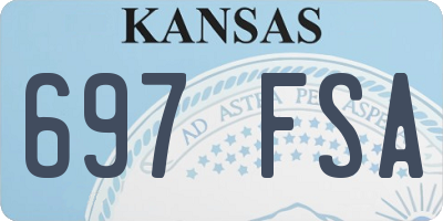 KS license plate 697FSA