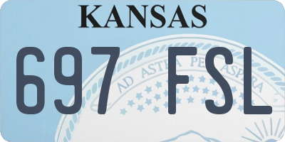KS license plate 697FSL