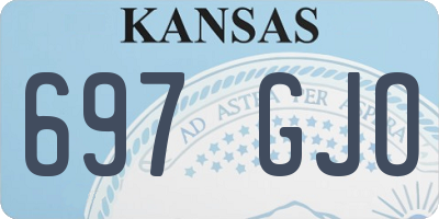 KS license plate 697GJO