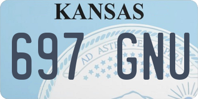 KS license plate 697GNU
