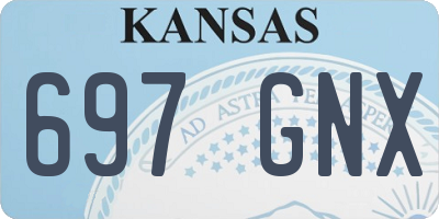 KS license plate 697GNX