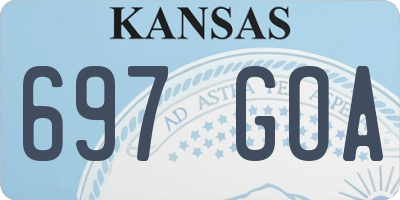 KS license plate 697GOA