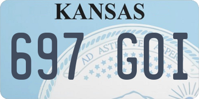 KS license plate 697GOI