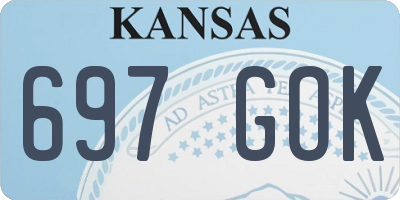 KS license plate 697GOK