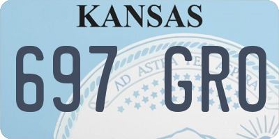 KS license plate 697GRO