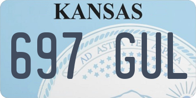 KS license plate 697GUL
