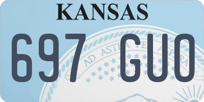 KS license plate 697GUO