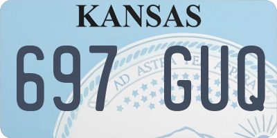 KS license plate 697GUQ