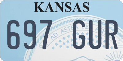 KS license plate 697GUR