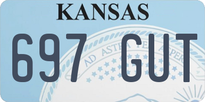 KS license plate 697GUT
