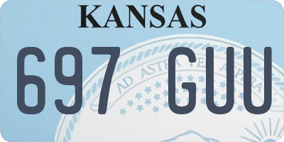 KS license plate 697GUU