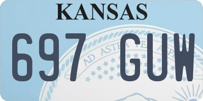 KS license plate 697GUW