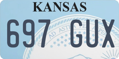 KS license plate 697GUX