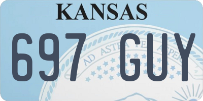 KS license plate 697GUY