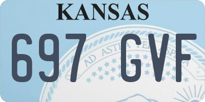 KS license plate 697GVF