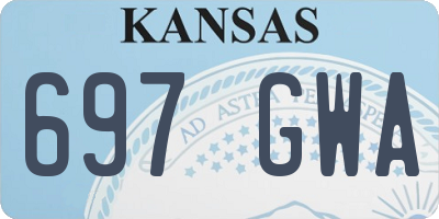 KS license plate 697GWA