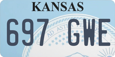 KS license plate 697GWE