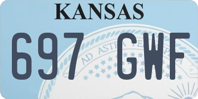 KS license plate 697GWF