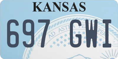 KS license plate 697GWI