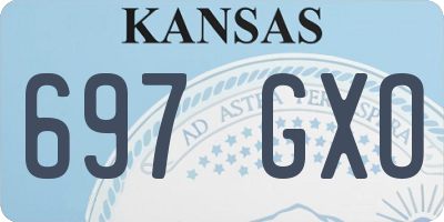 KS license plate 697GXO