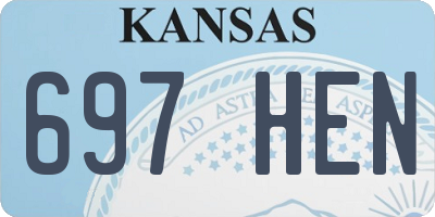 KS license plate 697HEN
