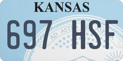 KS license plate 697HSF