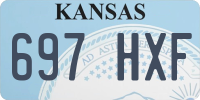 KS license plate 697HXF