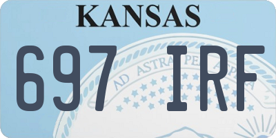 KS license plate 697IRF