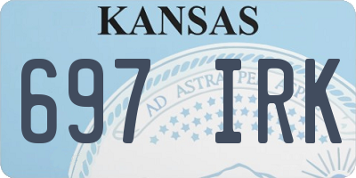 KS license plate 697IRK