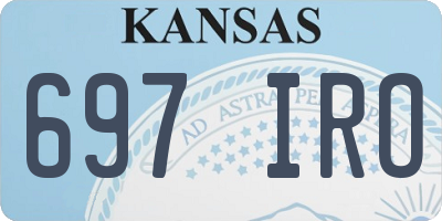 KS license plate 697IRO