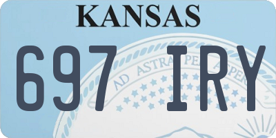 KS license plate 697IRY