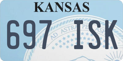 KS license plate 697ISK