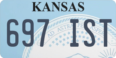 KS license plate 697IST