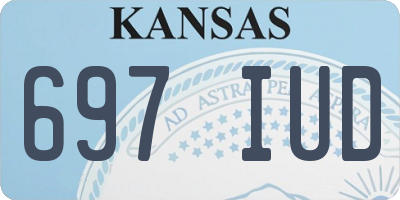 KS license plate 697IUD