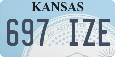 KS license plate 697IZE