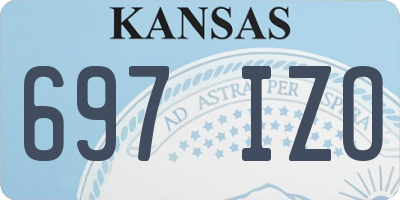KS license plate 697IZO