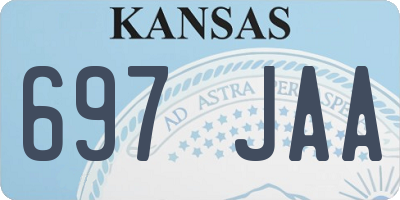 KS license plate 697JAA