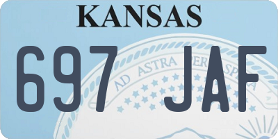 KS license plate 697JAF