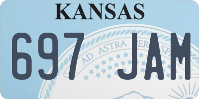 KS license plate 697JAM