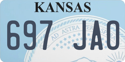 KS license plate 697JAO