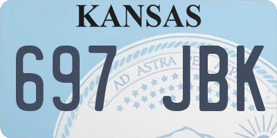 KS license plate 697JBK