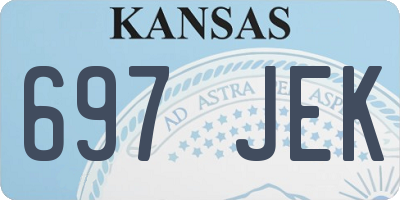 KS license plate 697JEK