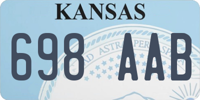 KS license plate 698AAB