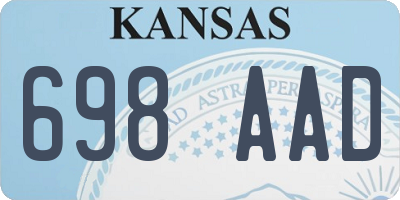 KS license plate 698AAD