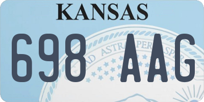 KS license plate 698AAG