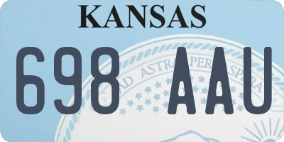 KS license plate 698AAU